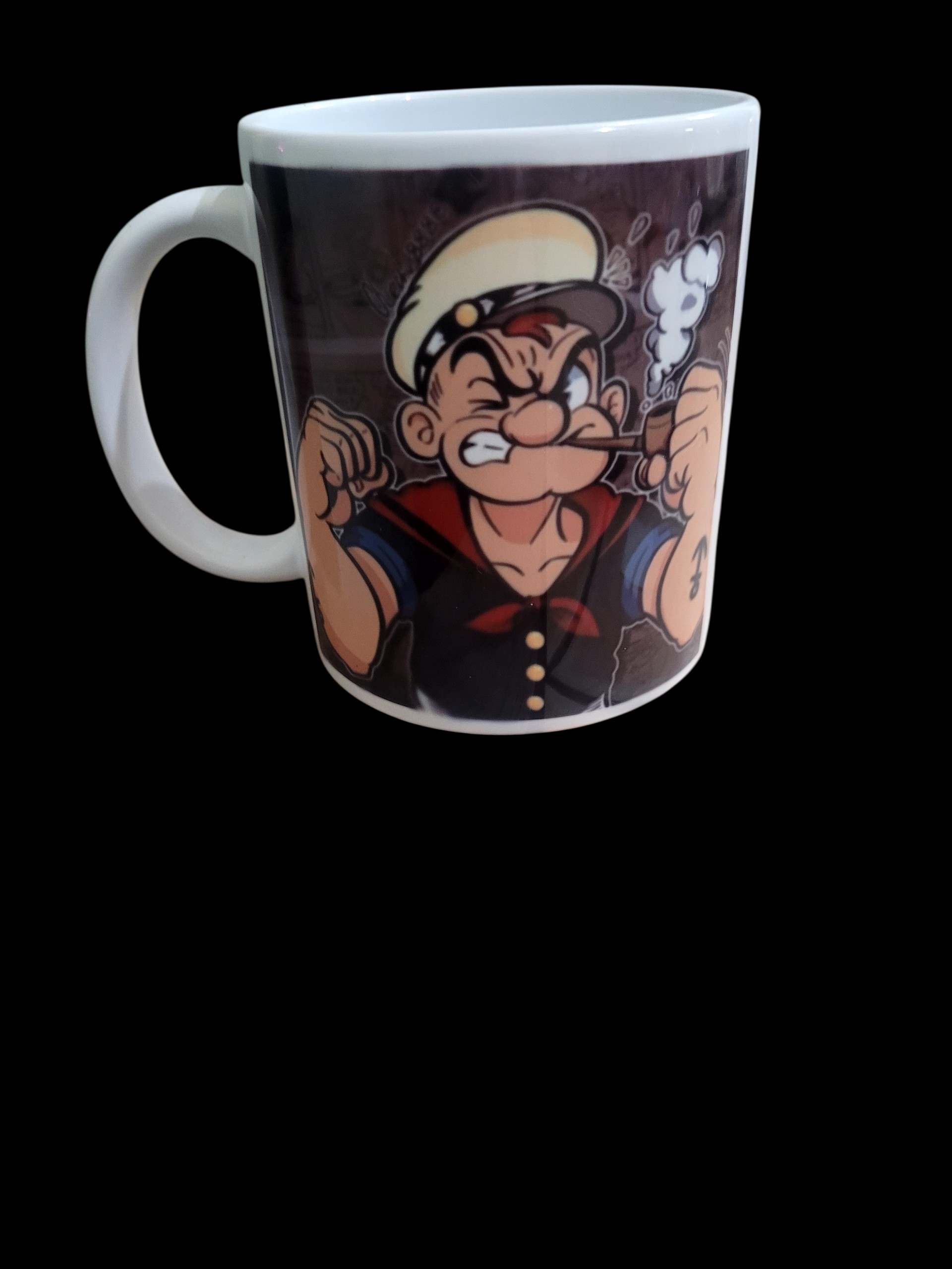 Tasse humoristique Popeye – Tu fais battre mon cœur plus vite que Popeye mange ses épinards