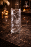 Vase en verre gravé – Motif floral élégant