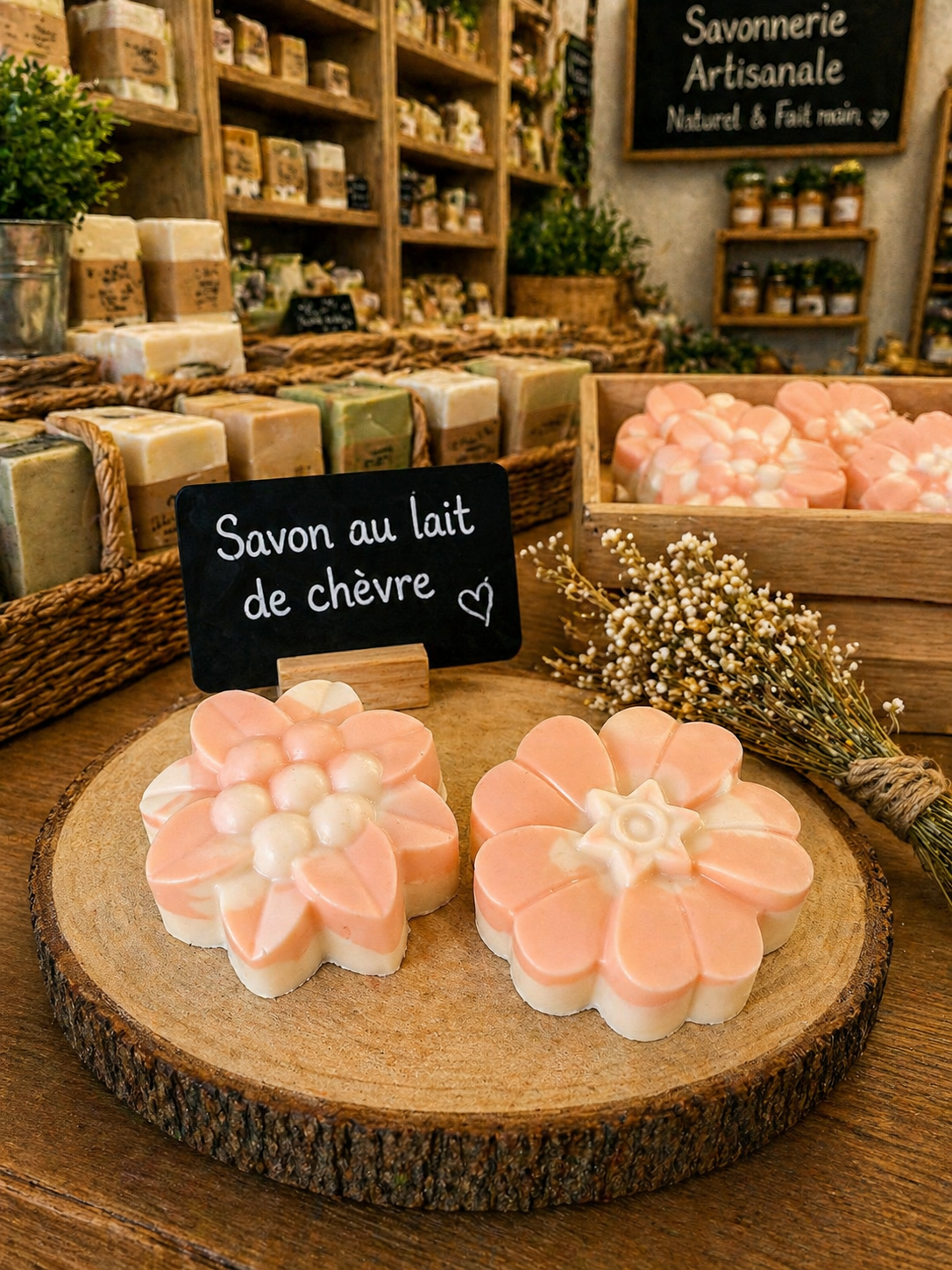 Savon lait de chèvre  parfum D'été  pina colada