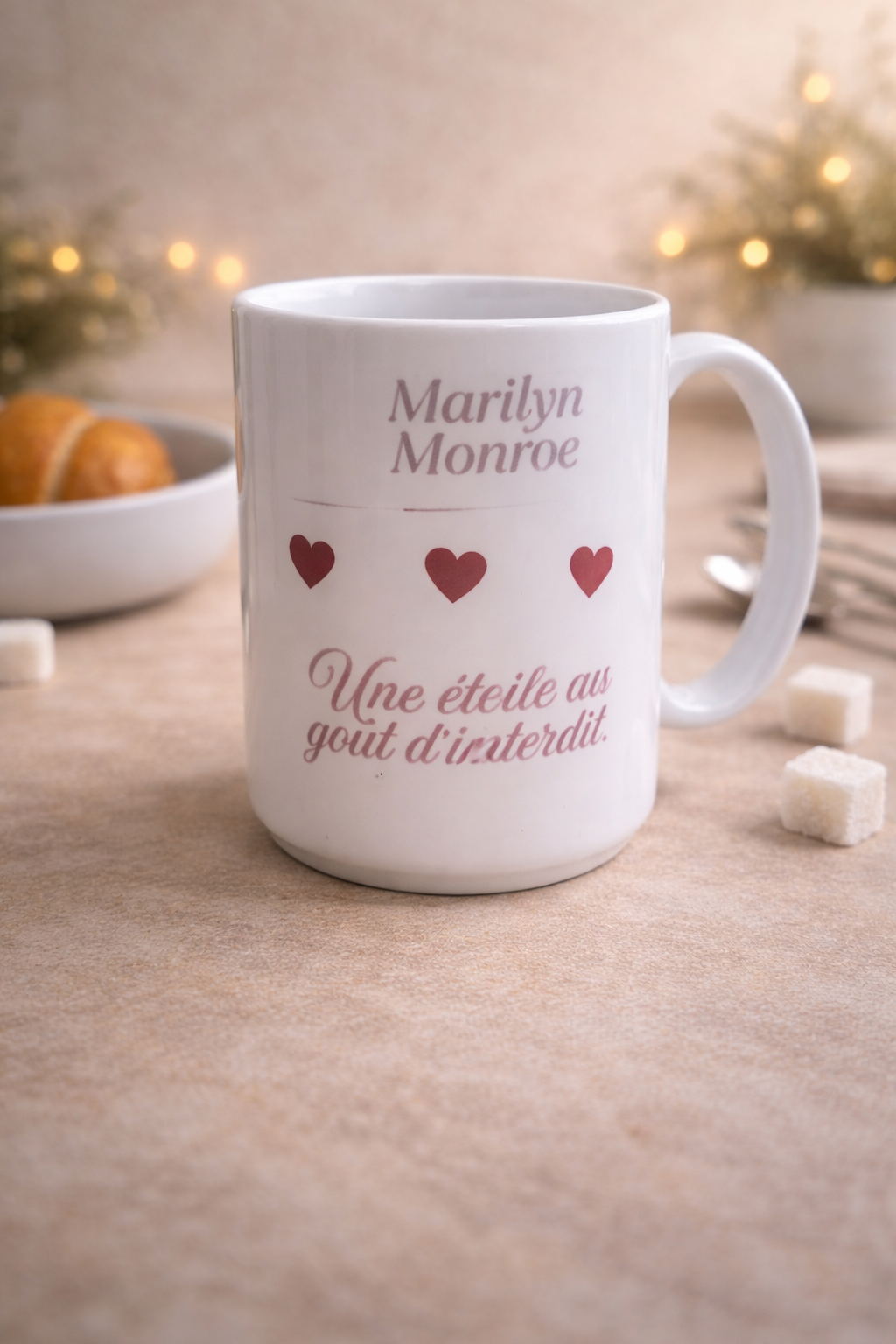 Tasse Marilyn Monroe – Mug citation « Une étoile au goût d’interdit