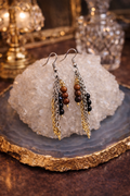 Boucles d’oreilles perles naturelles et chaînes – Acier inoxydable