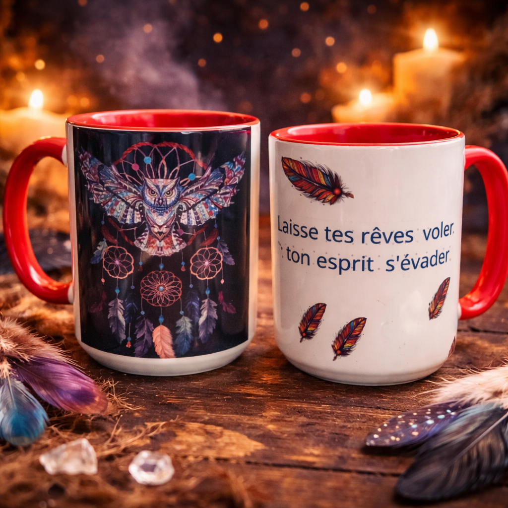Tasse “Esprit Libre” – Collection Rêves & Plumes